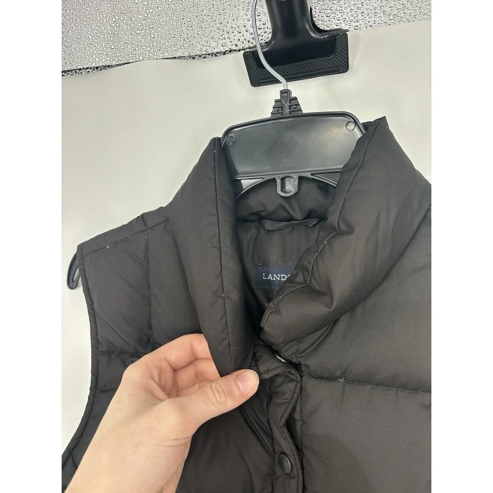 Lands‎ End Puffer Down Vest Full Zip Up Sleeveless Jacket Womens Size Small